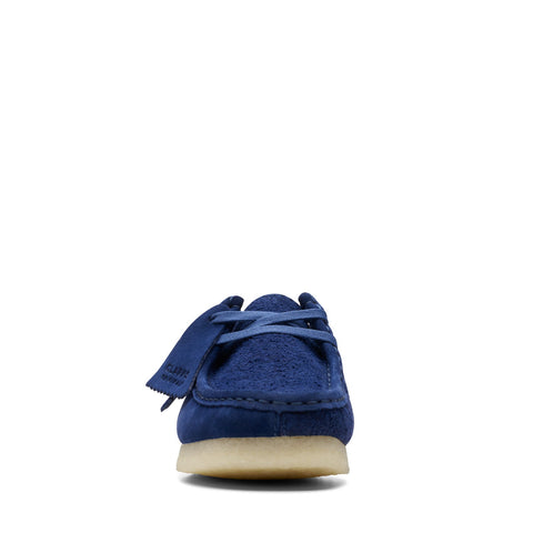Clarks Wallabee 26172723 Womens Blue Suede Oxfords & Lace Ups Casual Shoes