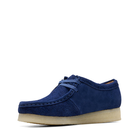 Clarks Wallabee 26172723 Womens Blue Suede Oxfords & Lace Ups Casual Shoes