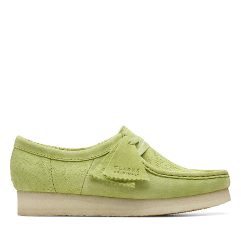 Clarks Wallabee 26172726 Womens Green Suede Oxfords & Lace Ups Casual Shoes