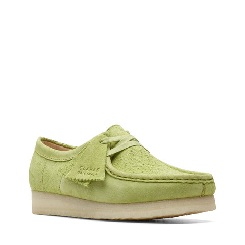Clarks Wallabee 26172726 Womens Green Suede Oxfords & Lace Ups Casual Shoes