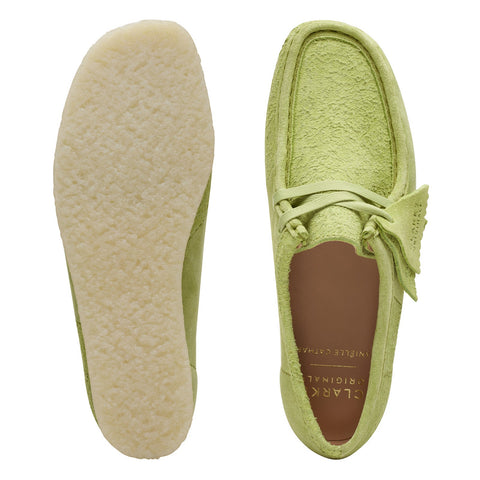 Clarks Wallabee 26172726 Womens Green Suede Oxfords & Lace Ups Casual Shoes