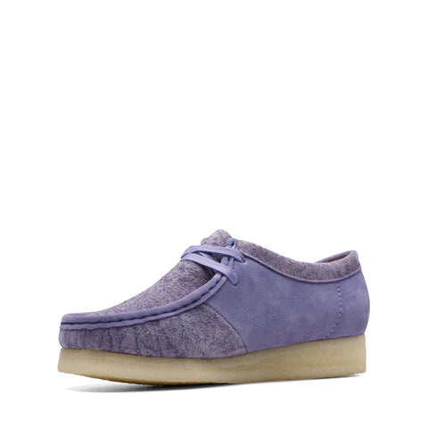 Clarks Wallabee 26172728 Womens Purple Suede Oxfords & Lace Ups Casual Shoes
