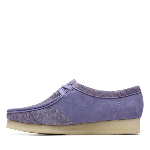 Clarks Wallabee 26172728 Womens Purple Suede Oxfords & Lace Ups Casual Shoes