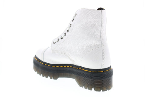 Dr. Martens Sinclair Aunt Sally R26261100 Womens White Leather Casual Dress Boots