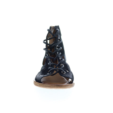 Miz Mooz Florence 279012 Womens Black Suede Gladiator Sandals Shoes