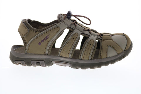 Hi-Tec Cove II 29098 Womens Gray Suede Lace Up Sport Sandals Shoes