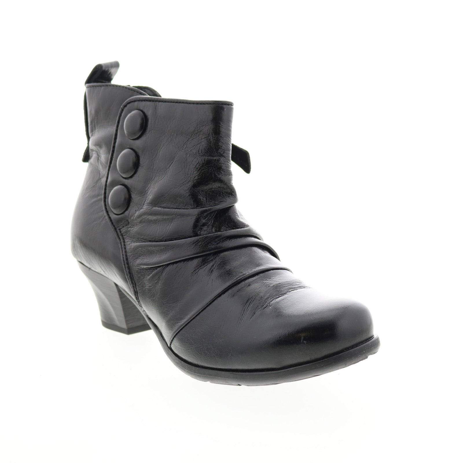 Miz Mooz Fox 292202 Womens Black Leather Zipper Ankle & Booties