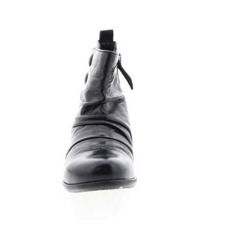 Miz Mooz Fox 292202 Womens Black Leather Zipper Ankle & Booties Boots