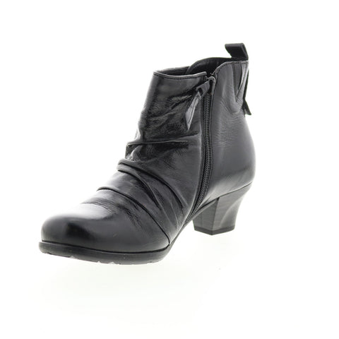 Miz Mooz Fox 292202 Womens Black Leather Zipper Ankle & Booties Boots