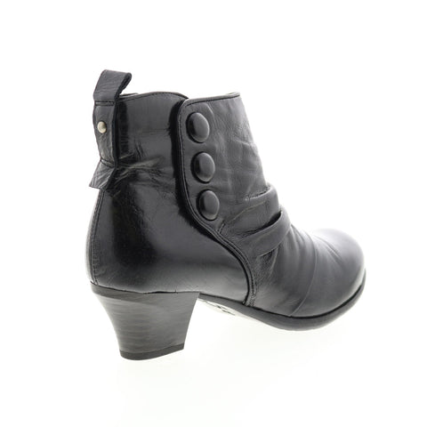 Miz Mooz Fox 292202 Womens Black Leather Zipper Ankle & Booties Boots