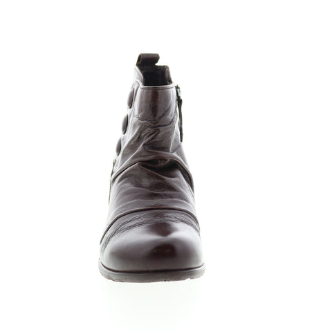 Miz Mooz Fox 292202 Womens Brown Leather Zipper Ankle & Booties Boots