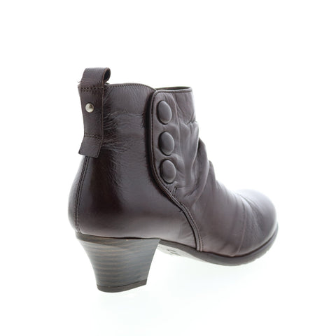 Miz Mooz Fox 292202 Womens Brown Leather Zipper Ankle & Booties Boots