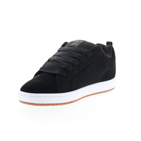 DC Court Graffik 300529-BW8 Mens Black Nubuck Skate Inspired Sneakers Shoes