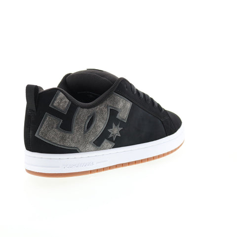 DC Court Graffik 300529-BW8 Mens Black Nubuck Skate Inspired Sneakers Shoes