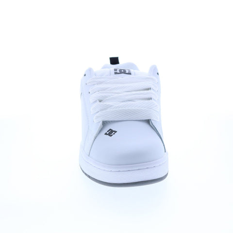 DC Court Graffik 300529-WPT Mens White Leather Skate Inspired Sneakers Shoes