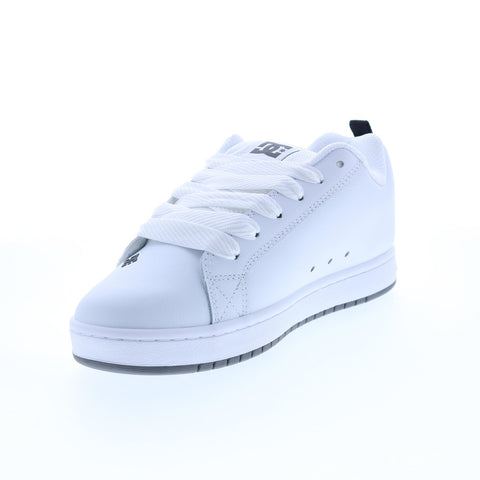 DC Court Graffik 300529-WPT Mens White Leather Skate Inspired Sneakers Shoes