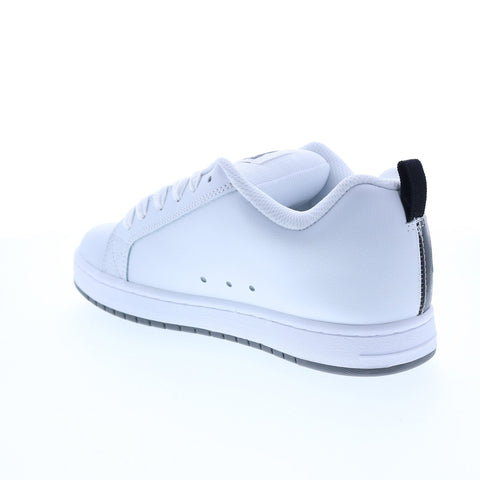 DC Court Graffik 300529-WPT Mens White Leather Skate Inspired Sneakers Shoes