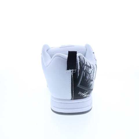 DC Court Graffik 300529-WPT Mens White Leather Skate Inspired Sneakers Shoes