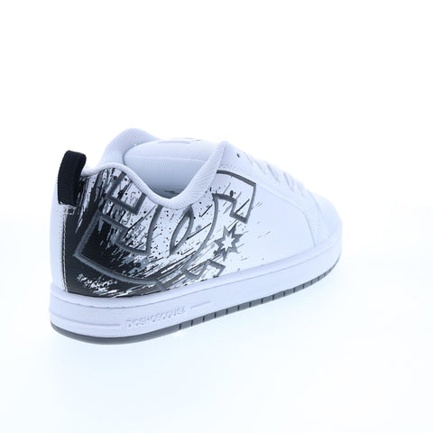 DC Court Graffik 300529-WPT Mens White Leather Skate Inspired Sneakers Shoes
