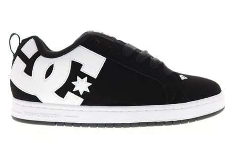DC Court Graffik 300529 Mens Black Nubuck Leather Low Top Skate Sneakers Shoes