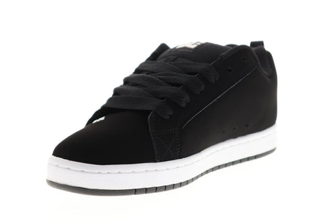 DC Court Graffik 300529 Mens Black Nubuck Leather Low Top Skate Sneakers Shoes