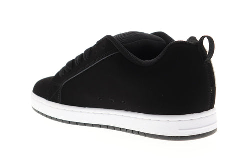 DC Court Graffik 300529 Mens Black Nubuck Leather Low Top Skate Sneakers Shoes