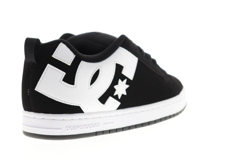 DC Court Graffik 300529 Mens Black Nubuck Leather Low Top Skate Sneakers Shoes