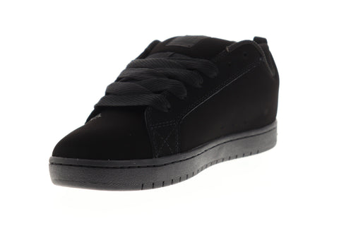 DC Court Graffik 300529 Mens Black Nubuck Leather Low Top Skate Sneakers Shoes