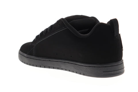 DC Court Graffik 300529 Mens Black Nubuck Leather Low Top Skate Sneakers Shoes