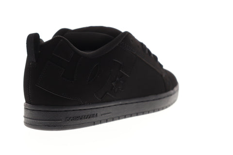 DC Court Graffik 300529 Mens Black Nubuck Leather Low Top Skate Sneakers Shoes