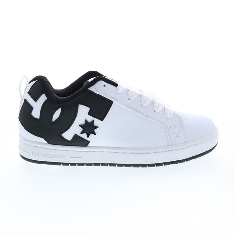 DC Court Graffik 300529-WLK Mens White Leather Skate Inspired Sneakers Shoes