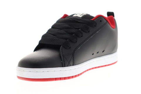 DC Court Graffik 300529 Mens Black Leather Athletic Lace Up Skate Shoes