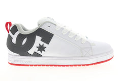 DC Court Graffik 300529 Mens White Leather Lace Up Athletic Skate Shoes