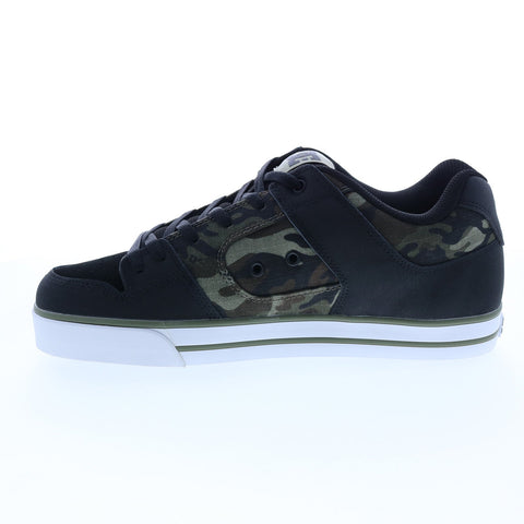 DC Pure 300660-0CP Mens Black Leather Lace Up Skate Inspired Sneakers Shoes