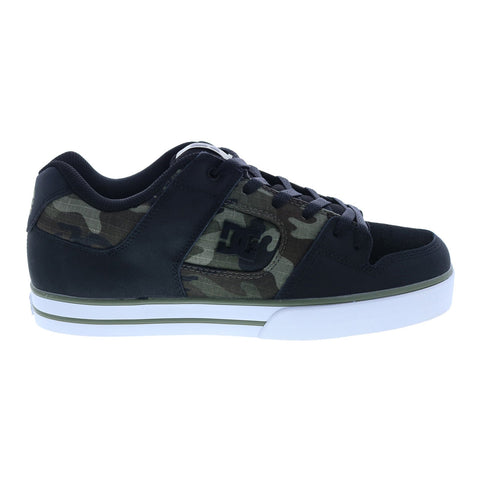 DC Pure 300660-0CP Mens Black Leather Lace Up Skate Inspired Sneakers Shoes