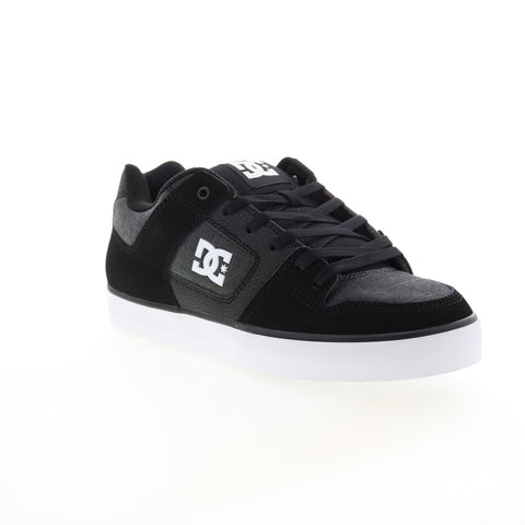 DC Pure 300660-BDS Mens Black Nubuck Lace Up Skate Inspired Sneakers Shoes