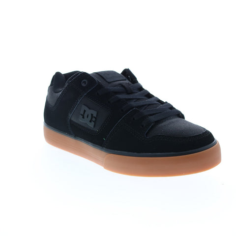 DC Pure 300660-BGM Mens Black Leather Lace Up Skate Inspired Sneakers Shoes