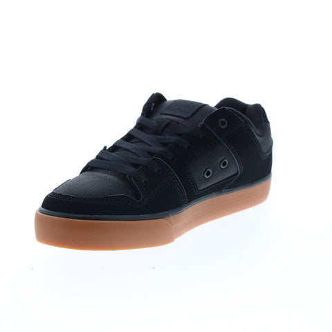 DC Pure 300660-BGM Mens Black Leather Lace Up Skate Inspired Sneakers Shoes