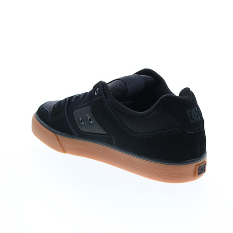 DC Pure 300660-BGM Mens Black Leather Lace Up Skate Inspired Sneakers Shoes