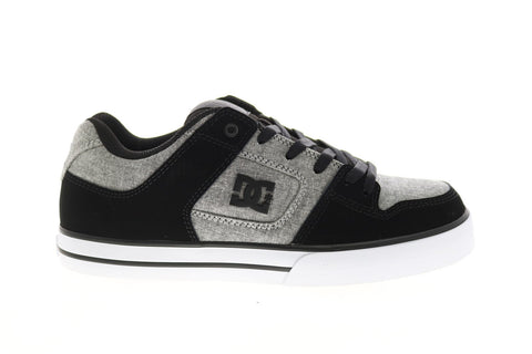DC Pure 300660-DGT Mens Gray Nubuck Skate Inspired Sneakers Shoes