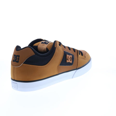 DC Pure 300660-KBO Mens Brown Leather Lace Up Skate Inspired Sneakers Shoes