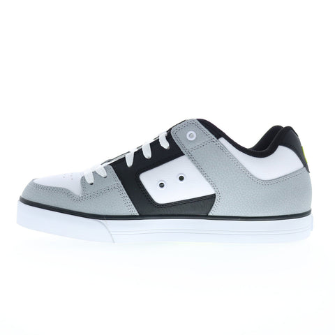 DC Pure 300660-WLM Mens Gray Leather Lace Up Skate Inspired Sneakers Shoes
