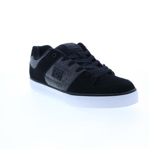 DC Pure 300660-XKSK Mens Black Nubuck Lace Up Skate Inspired Sneakers Shoes