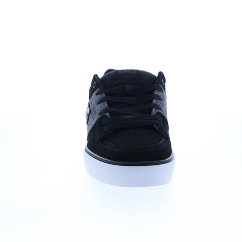 DC Pure 300660-XKSK Mens Black Nubuck Lace Up Skate Inspired Sneakers Shoes