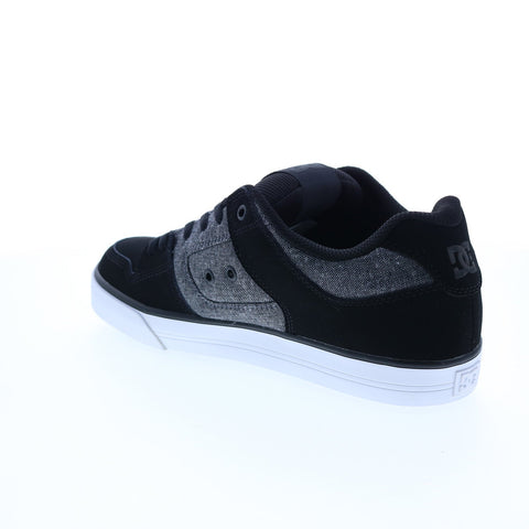 DC Pure 300660-XKSK Mens Black Nubuck Lace Up Skate Inspired Sneakers Shoes