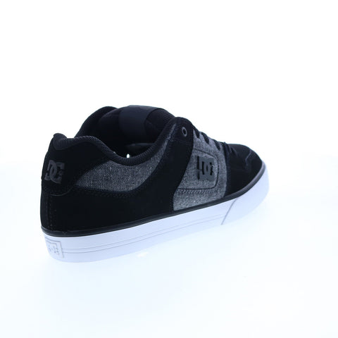 DC Pure 300660-XKSK Mens Black Nubuck Lace Up Skate Inspired Sneakers Shoes