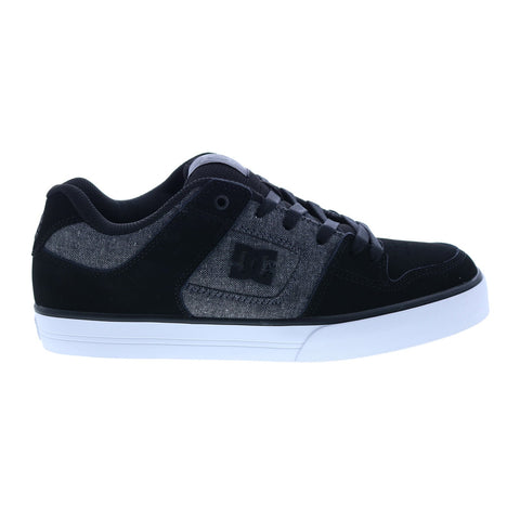 DC Pure 300660-XKSK Mens Black Nubuck Lace Up Skate Inspired Sneakers Shoes
