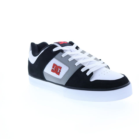 DC Pure 300660-XKWS Mens Black Leather Lace Up Skate Inspired Sneakers Shoes