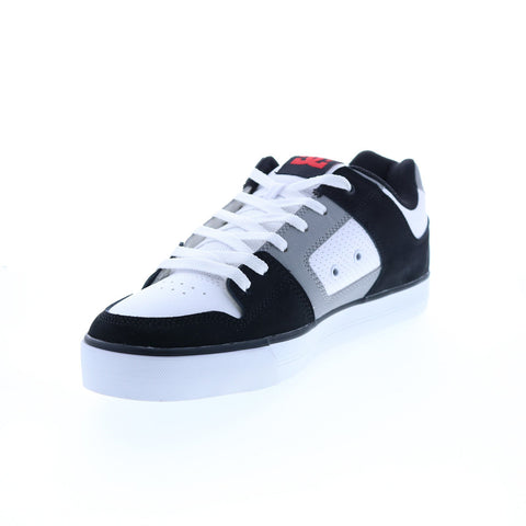 DC Pure 300660-XKWS Mens Black Leather Lace Up Skate Inspired Sneakers Shoes