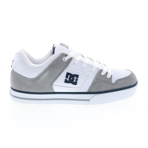 DC Pure 300660-XWSS Mens White Leather Lace Up Skate Inspired Sneakers Shoes